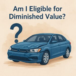 Diminished value. Diminished value claim. Diminished value appraisal.