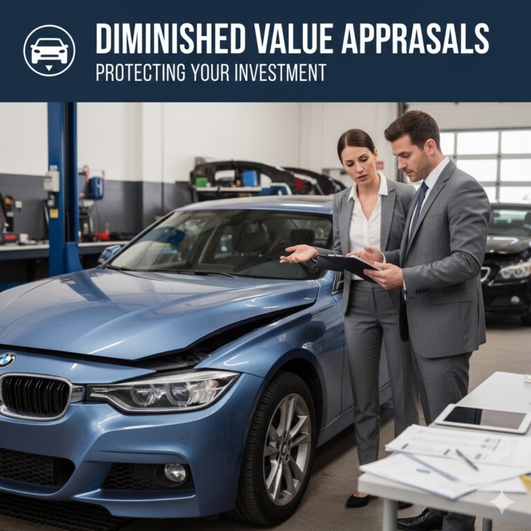 diminished value appraisal, what is diminished value, diminished value claim guide