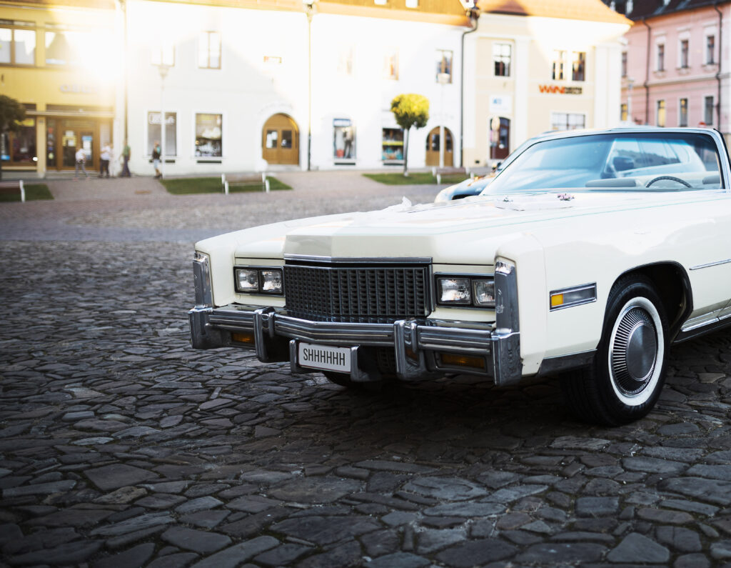 Classic vehicle evaluated as collateral during a professional appraisal for financing or lending