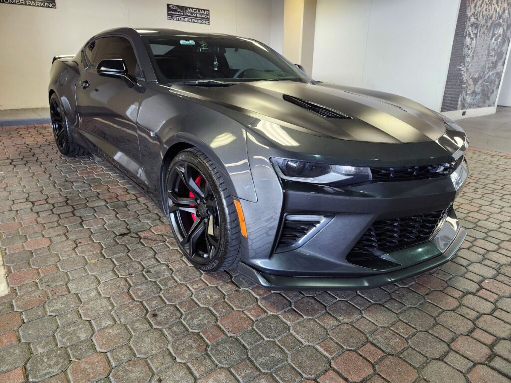 Professional valuation of a grey 2018 Chevrolet Camaro to support a certified diminished value appraisal in Palm Beach Gardens Florida.