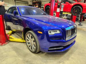Rolls-Royce Ghost being inspected in Miami for a diminished value appraisal.