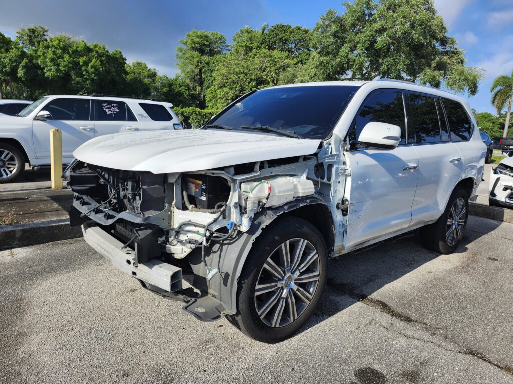 2017 Lexus LX 570 total loss front-end collision damage — Fort Lauderdale Florida independent vehicle appraisal