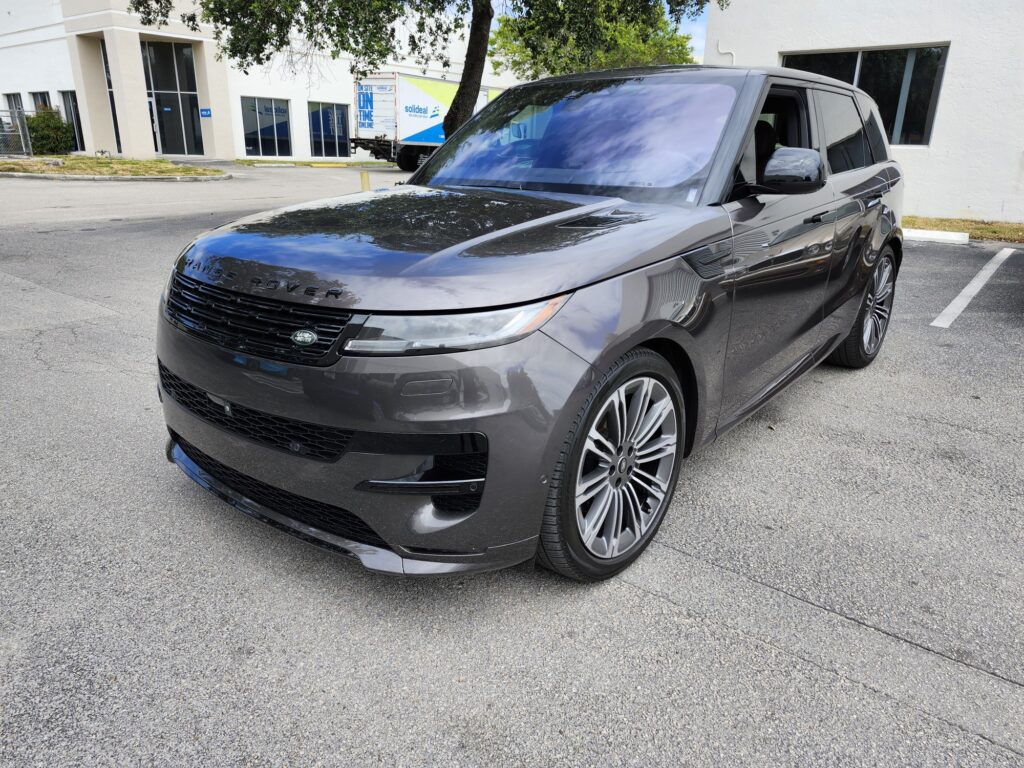 2024 Land Rover Range Rover front three-quarter view photographed in Miami for total loss appraisal