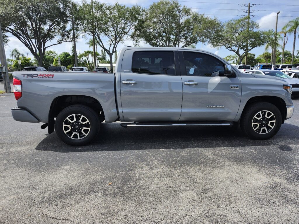 Toyota Tundra TRD 4x4 Off Road crew cab truck side profile photographed in Jacksonville for total loss appraisal