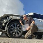 Auto Praise certified vehicle appraiser inspecting totaled 2017 Lexus LX 570 — independent auto appraisal Margate Florida