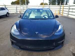 2022 Tesla Model 3 front view photographed in Boca Raton for total loss appraisal